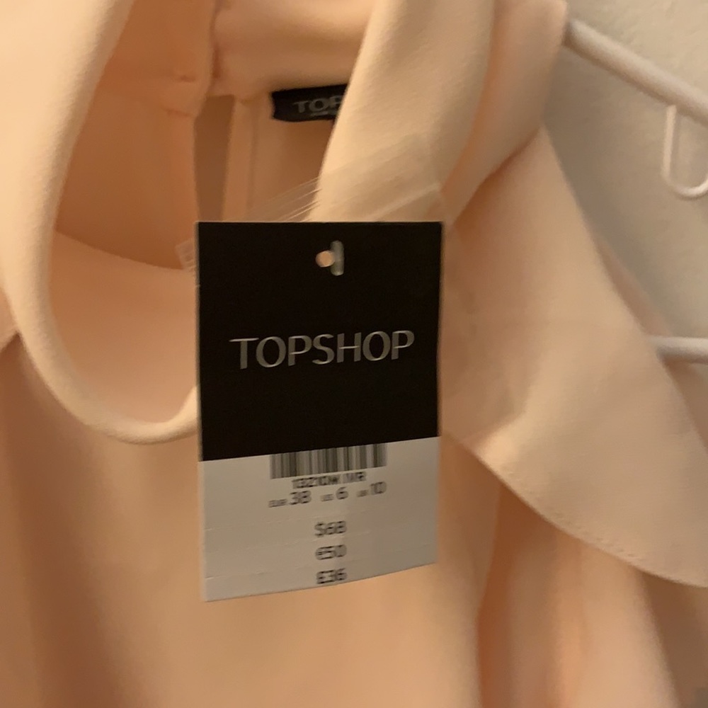 Topshop Cold Shoulder Ruffle Blouse - Picture 4 of 6
